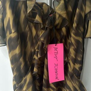 Betsey Johnson Brown Animal Print Dress